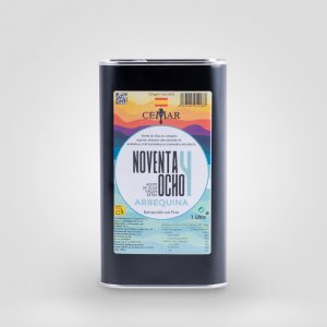 Noventayocho - Aceite de Oliva Virgen Extra - Arbequina Extracción en frío y recolección temprana- 1L - En caja de 2 unidades