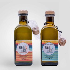 Noventayocho - Aceite de Oliva Virgen Extra - Cornicabra Extracción en frío y recolección temprana- - PACK DUO Cornicabra + Arbequina - 500mL - Frasca