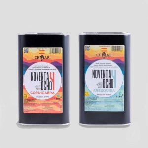 Noventayocho - Aceite de Oliva Virgen Extra Extracción en frío y recolección temprana - PACK DUO Cornicabra + Arbequina - 1L